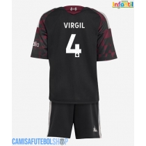 Camisa de time de futebol Liverpool Virgil van Dijk #4 Replicas 3º Equipamento Infantil 2026-27 Manga Curta (+ Calças curtas)